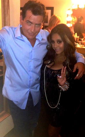 Charlie Sheen, Snooki, Facebook Charlie Sheen, Snooki, Facebook